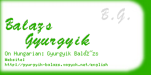 balazs gyurgyik business card